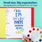 Avery Mini 3 Ring Binder, Holds 5.5" x 8.5" Paper, 1" Round Rings, 175-Sheet Capacity, 1.4 Inch Wide Spine, Watercolor Rainbow Design (18713)